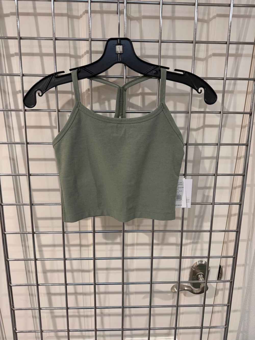 Beyond Yoga Olive Green Cropped Cami with Racerback